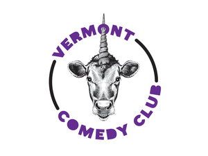 vermont comedy club logo with unicorn