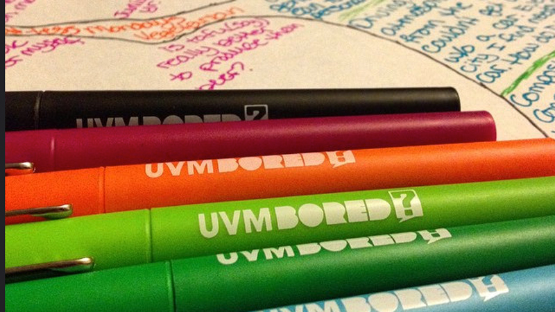 bored felt pens in numerous colors