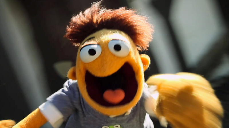 walter the muppet screaming at the camera