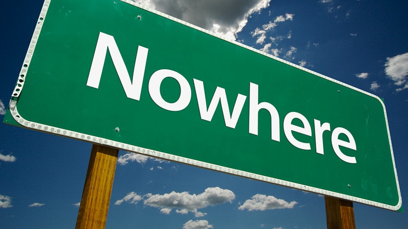 sign that says nowhere