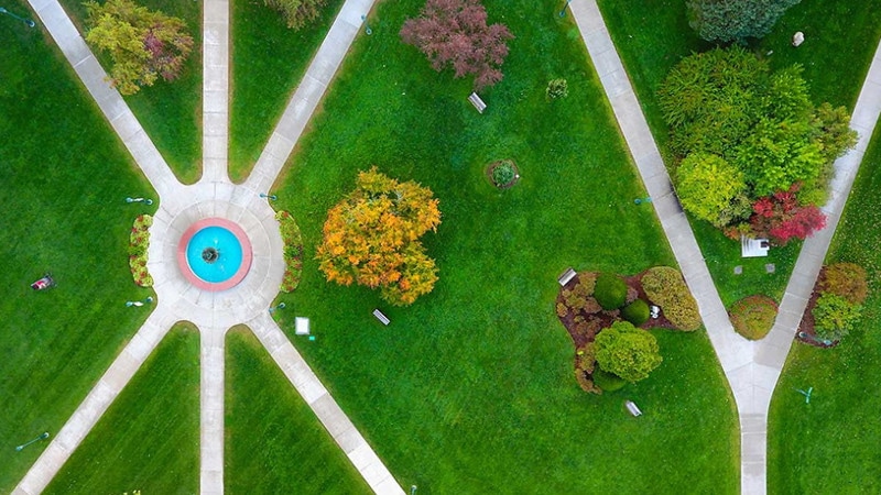 UVM Green from above
