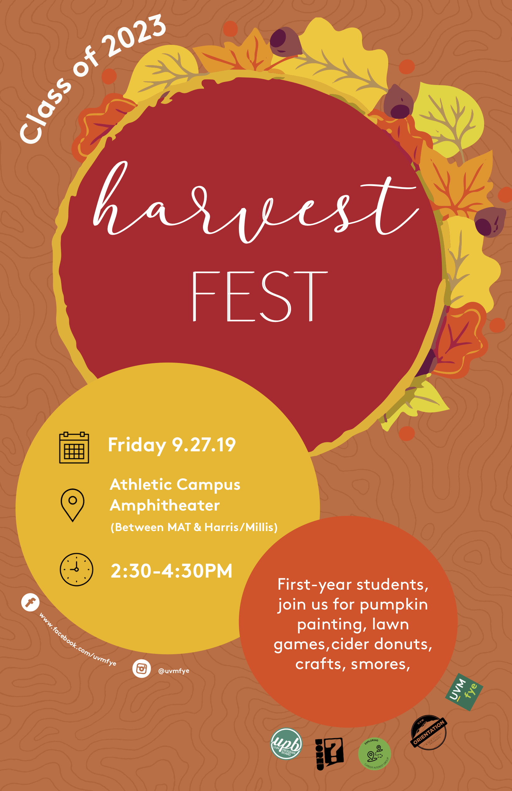 Harvest fest poster UVM Bored