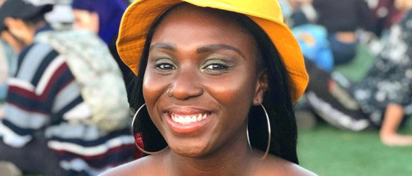 harmony smiling at the camera