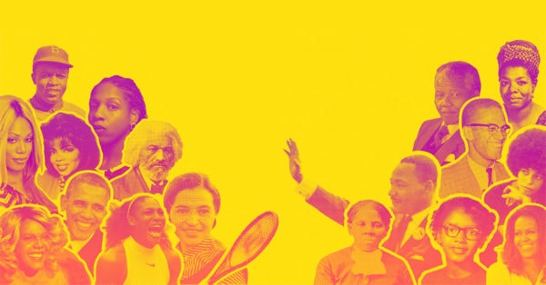 a composite of famous black men and women