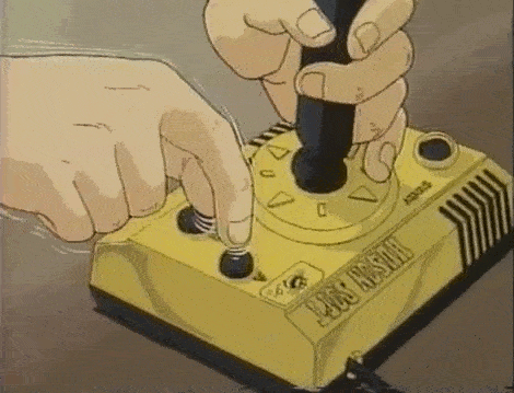 animated gif of someone using a joystick