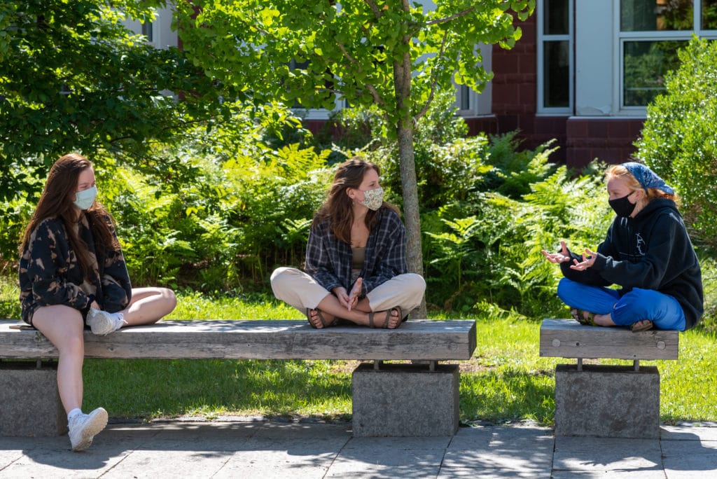 four sophomores outside U. Heights