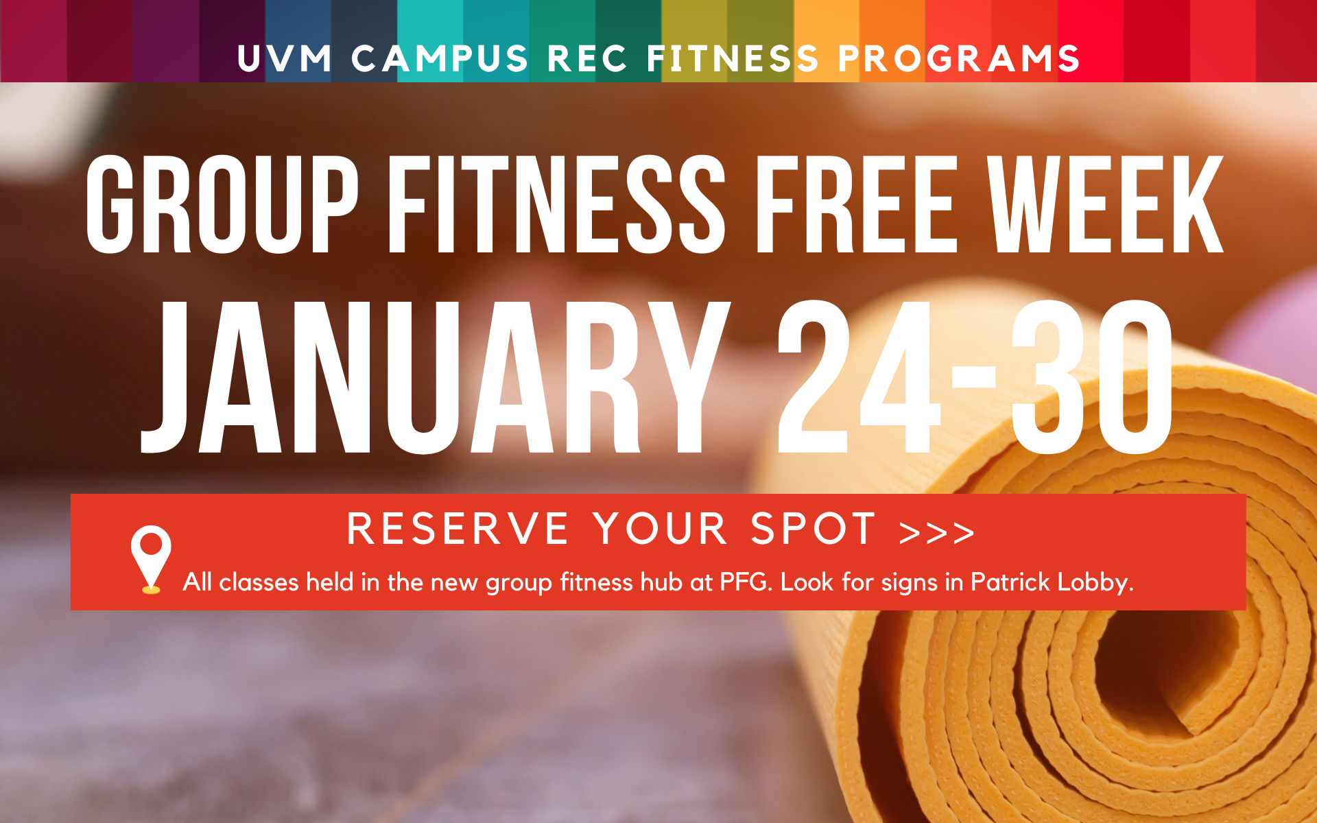 Uvm Schedule Spring 2022 Free Week - Group Fitness Classes - Uvm Bored