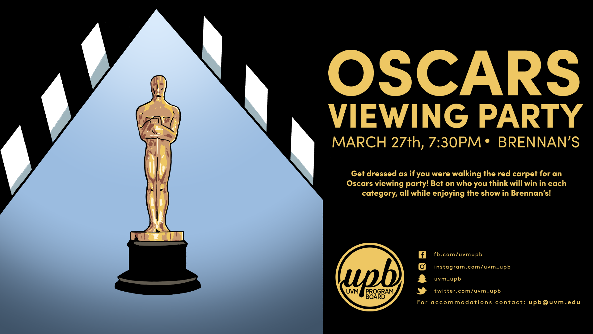 Oscars Viewing Party UVM Bored