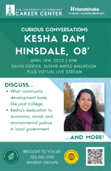 thumbnail for Kesha Ram Hinsdale ’08: Curious Conversations (In-Person Event)