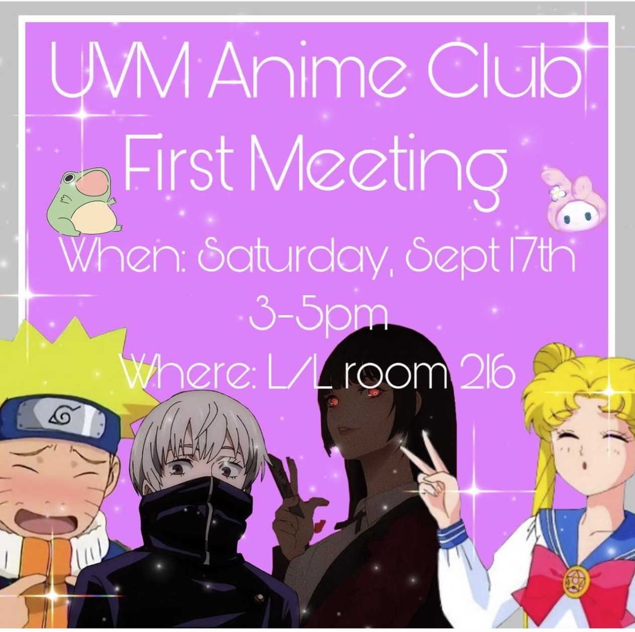 UVM Anime Club First Meeting - UVM Bored