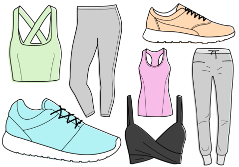 athletic clothes