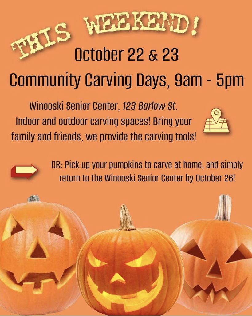 Community Pumpkin Carving at Winooski Senior Center