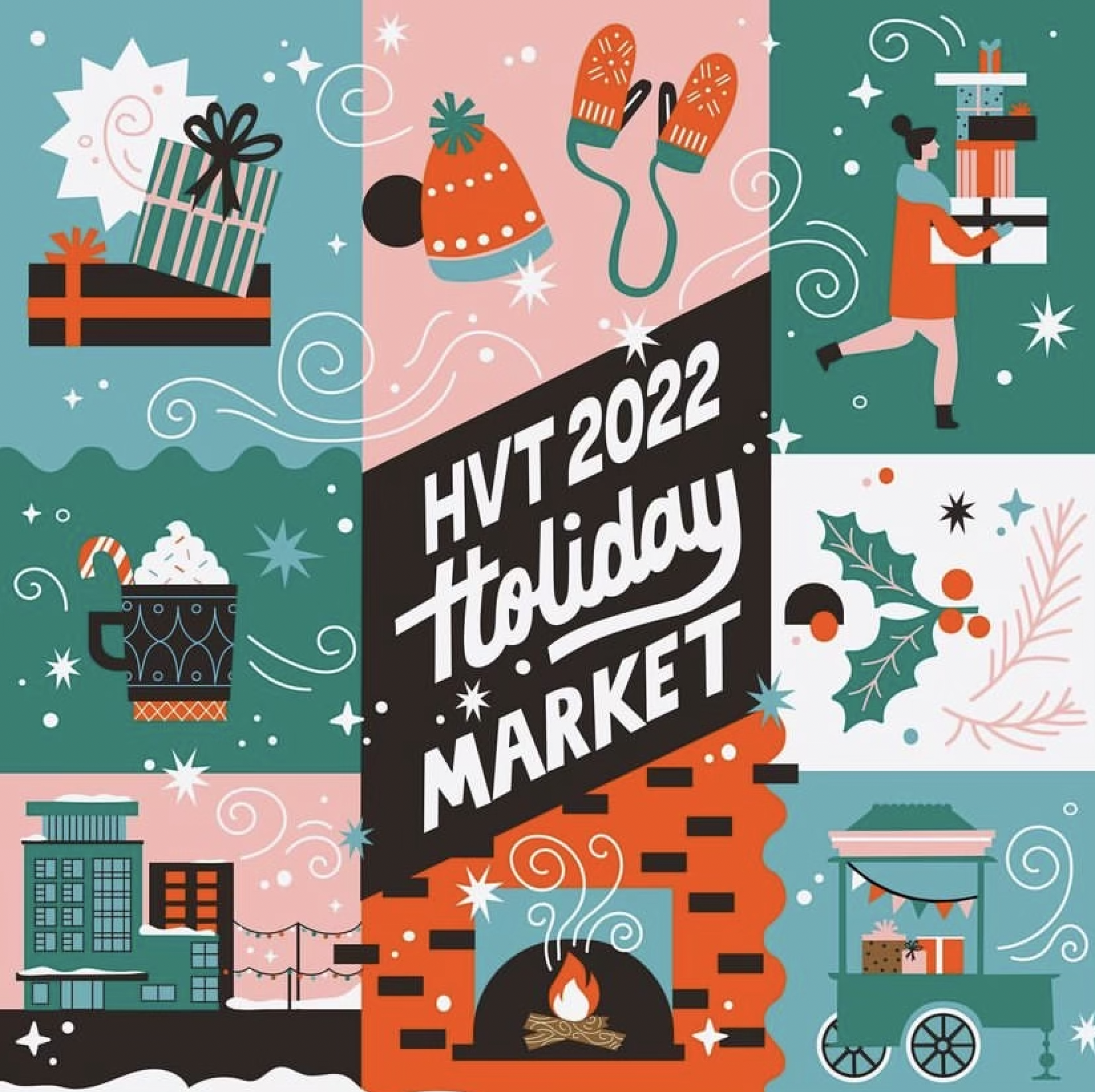 Poster for event titled "HVT 2022 Holiday market"