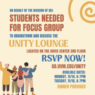 Graphic describing the need for students for a focus group to revitalize the Unity Lounge