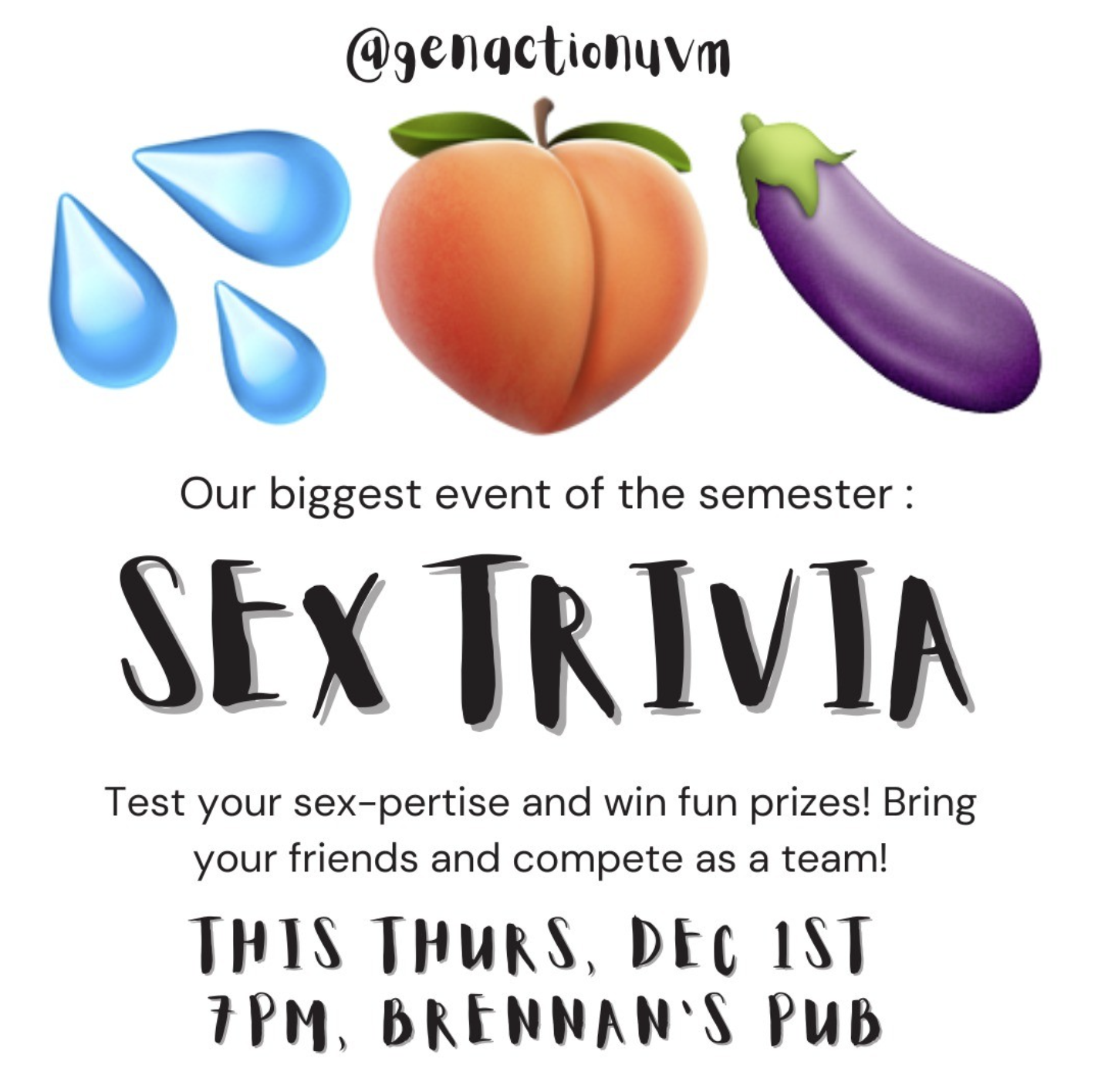 A graphic with information on sex trivia