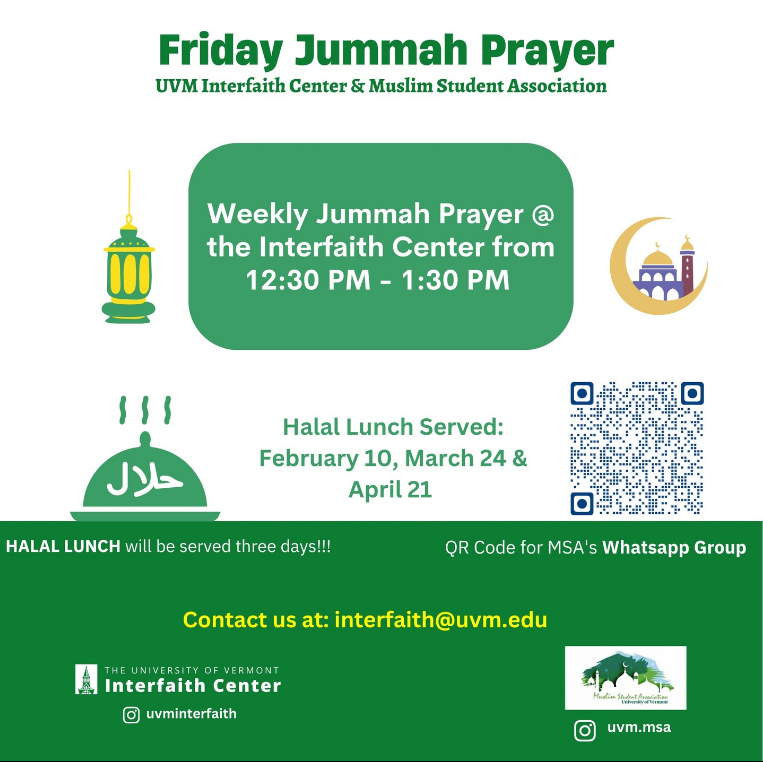 Friday jummah Prayer graphic was a scannable QR code linking to their What'sApp group
