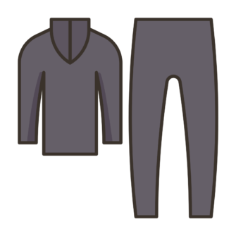 grey sweatshirt and pants