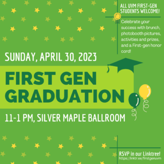 poster for event titled first gen graduation