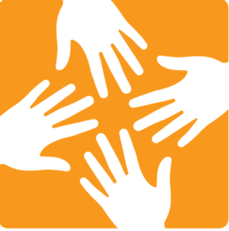 four hands reaching out for eachother