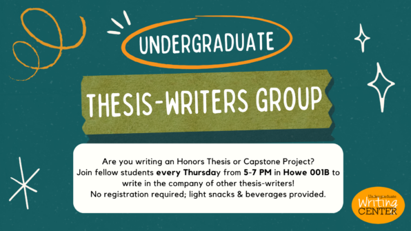 thumbnail for Thursday Thesis Writers Group