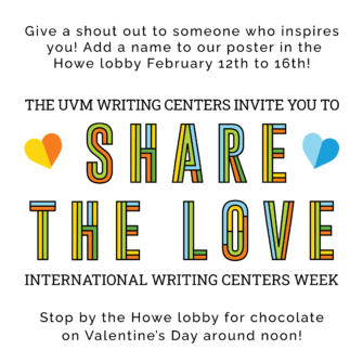 thumbnail for “Share the Love” for Writing Centers Week