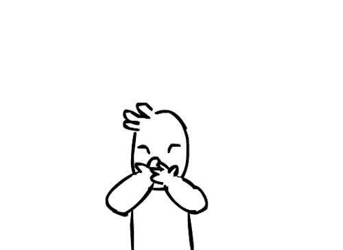 an animation of a cartoon person blowing kisses