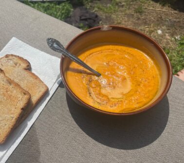 sweet potato and pumpkin soup