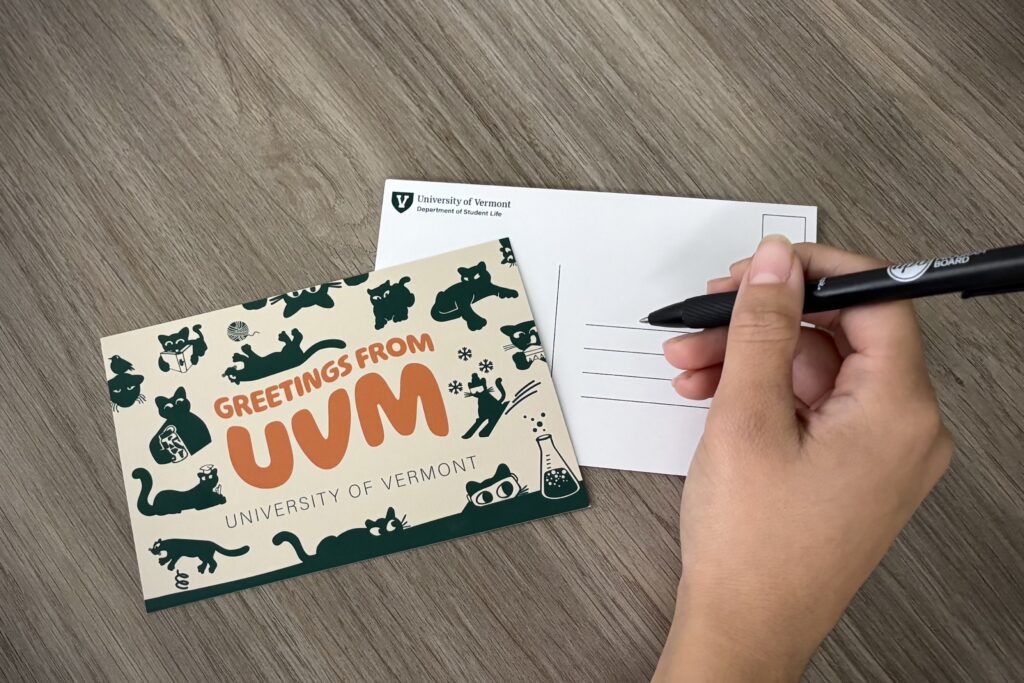 UVM Week of welcome postcard
